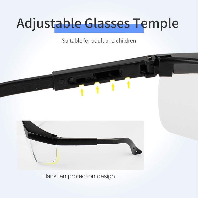 PETLESO Safety Glasses, Anti Fog Safety Goggles Eye Protection Clear Glasses for Work Lab - Image 4